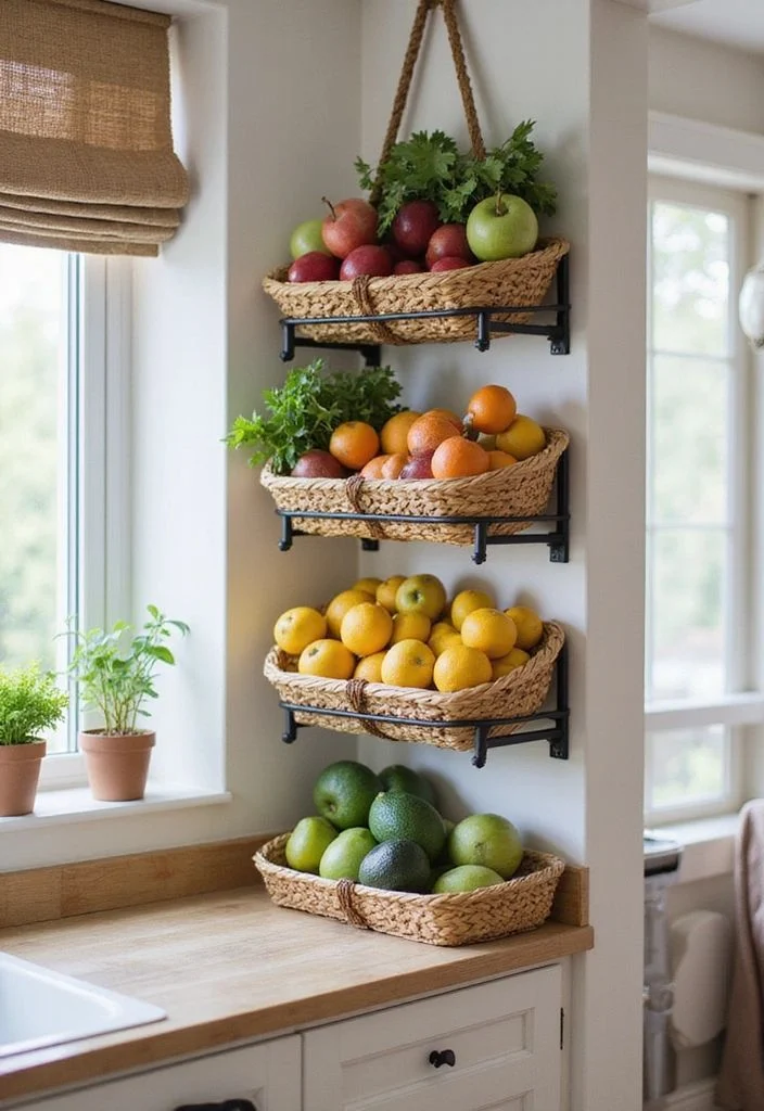 Why kitchen décor with woven storage baskets works for any style