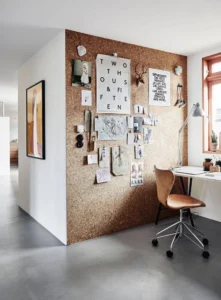 Why workspace décor with simple cork boards works for any style