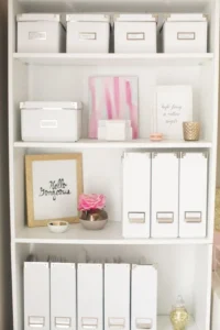 Workspace décor with minimal storage boxes: The Core Principle