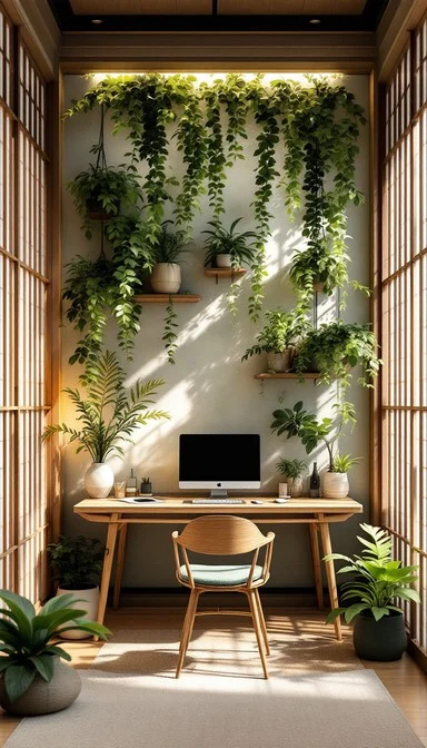 Workspace décor with small planters: Why Green Elements Matter