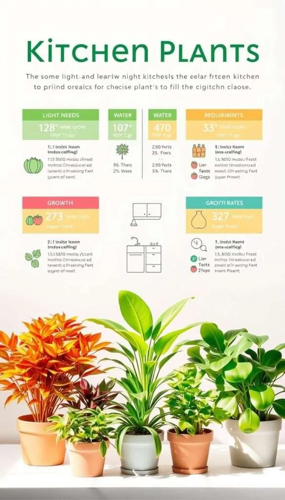 Choosing the right plants for a kitchen counter