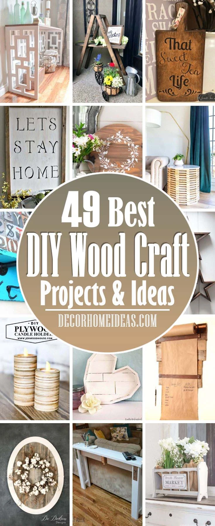 DIY décor with wooden décor crafts: Simple Wood Projects for Home – The ...