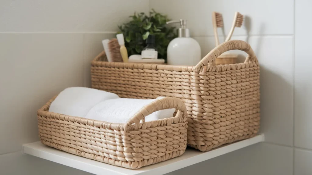 Choosing the right woven basket for your bathroom