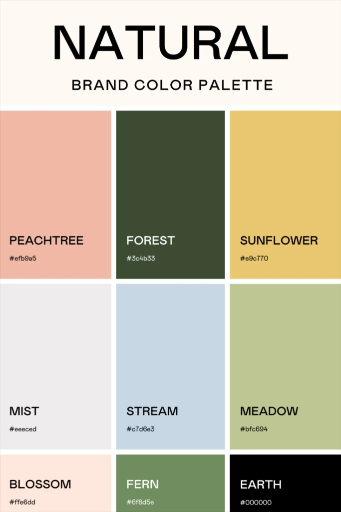 Color palette and natural light
