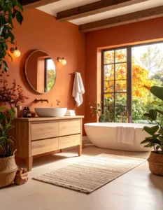 Cozy Bathroom Design Inspiration: Warm Color Palettes