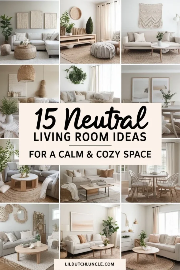 DIY neutral home décor ideas for a calm living room