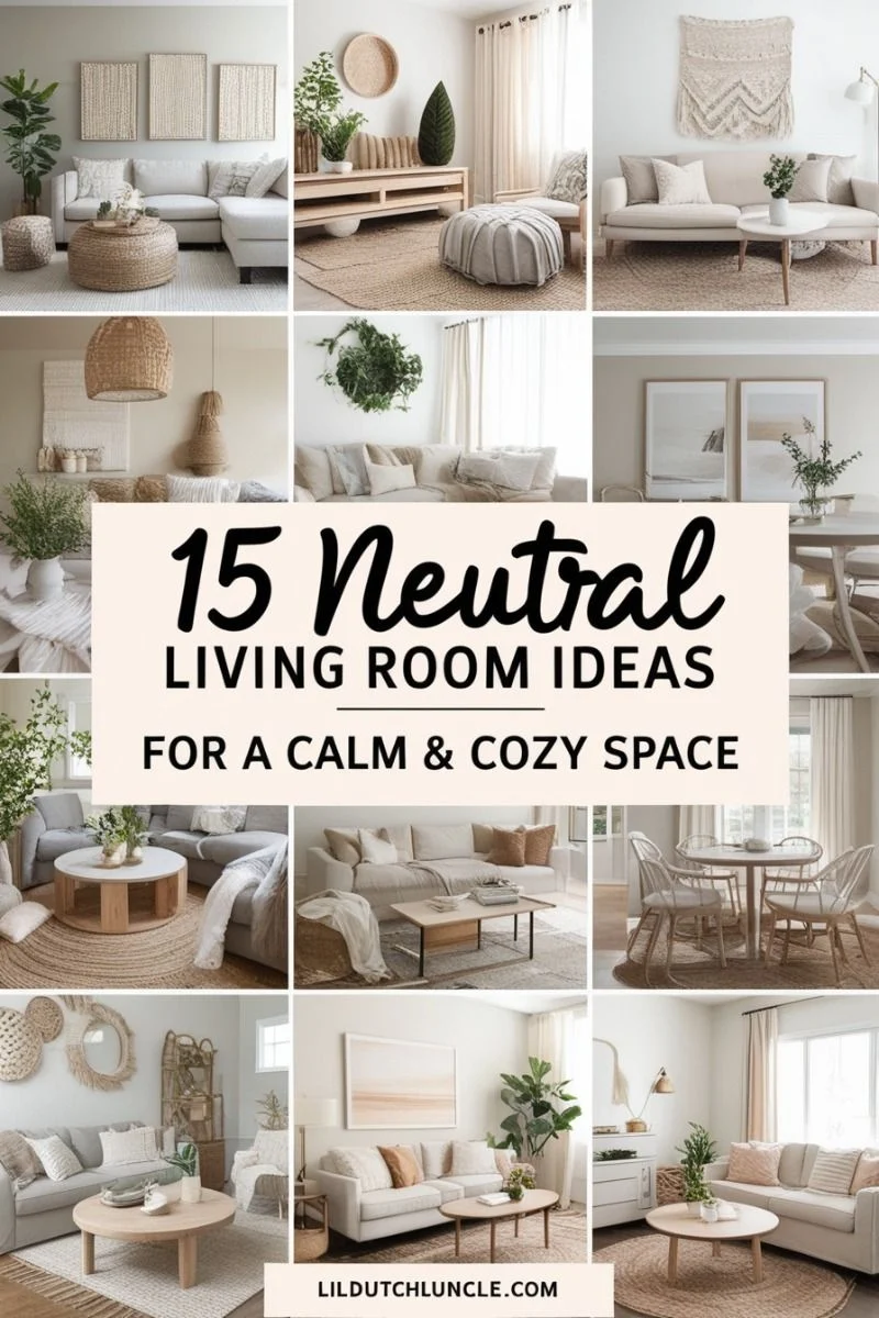 DIY neutral home décor ideas for a calm living room