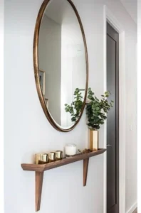 Hallway Décor with Wooden Décor Shelves: Why It Works