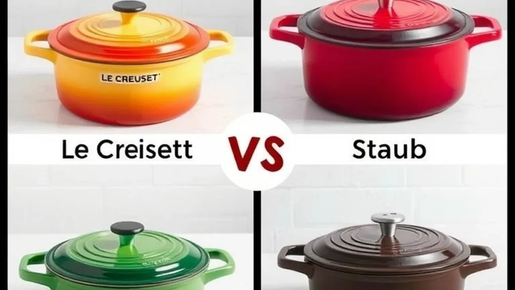 Heat Distribution and Retention in staub vs le creuset skillet