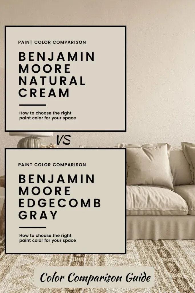 How Natural Cream vs Edgecomb Gray Perform in Different Rooms