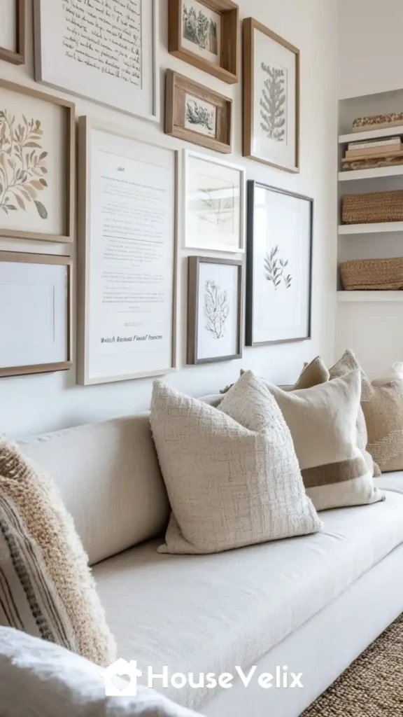 How to Curate a Cohesive Gallery Wall Using Wall Décor with Neutral Quote Prints