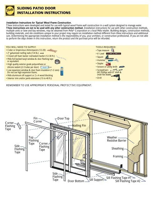 Installation Considerations and DIY Friendliness in Jeld Wen vs Pella Sliding Patio Doors