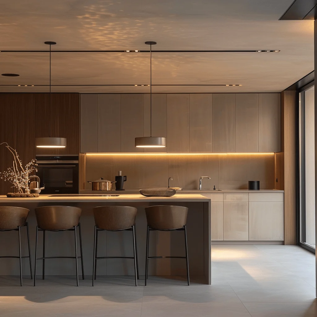 Integrating Lighting to Highlight Your Minimal Kitchen Utensil Display