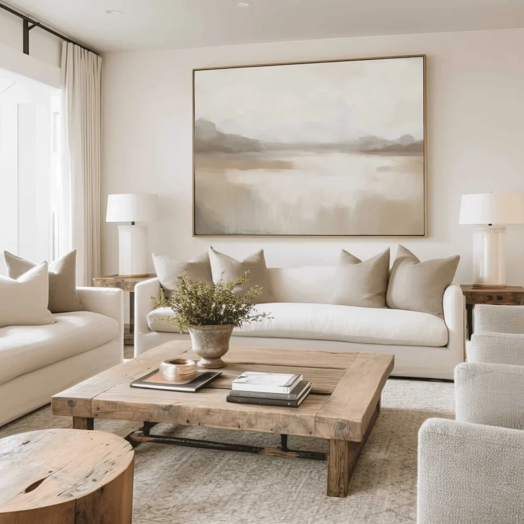 Integrating Neutral Landscape Art with Different Décor Styles