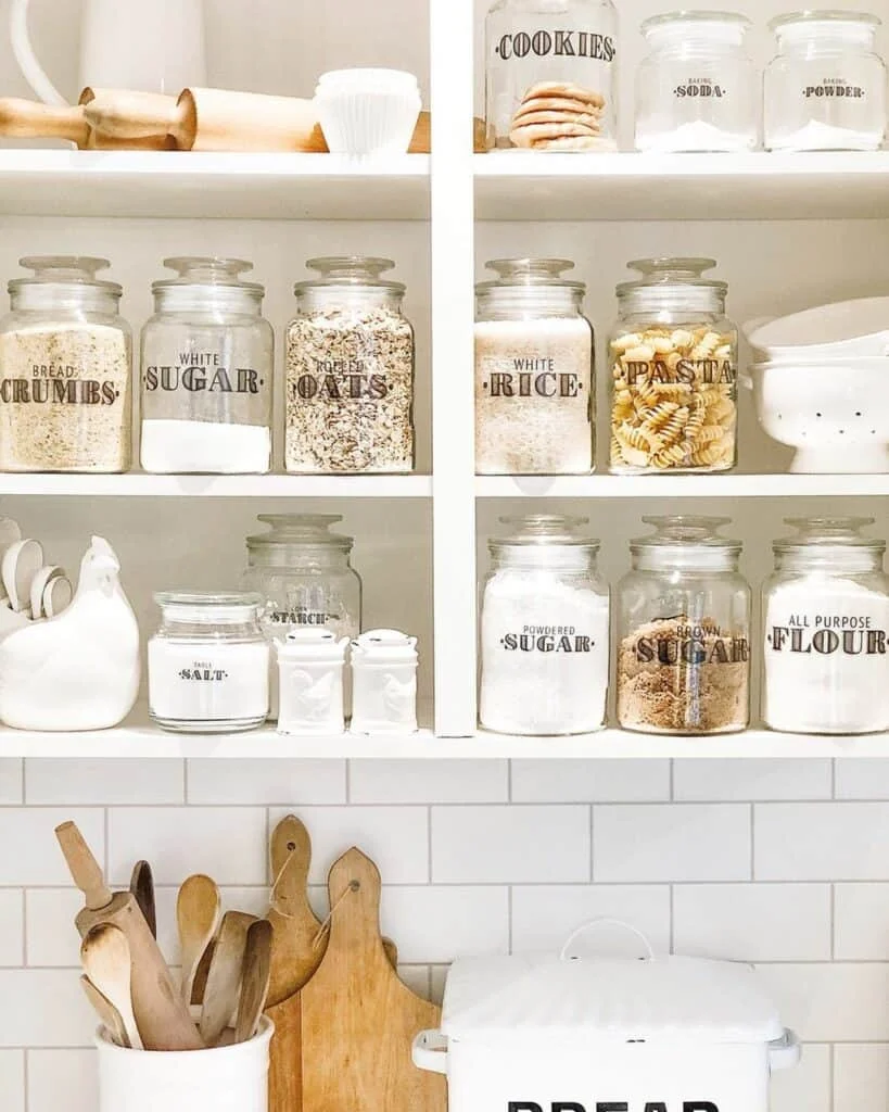 kitchen décor with simple glass jars: A versatile foundation