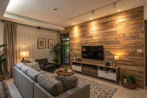living room décor with wooden accents: Why It Works
