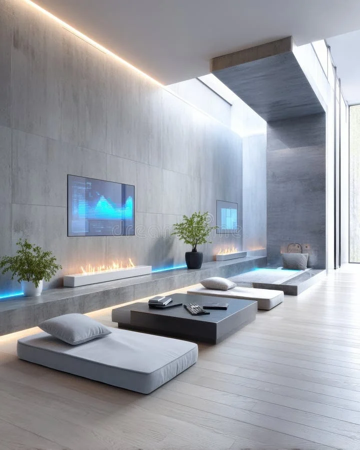 Living Room: Merging Smart Technology with Expansive Feel
