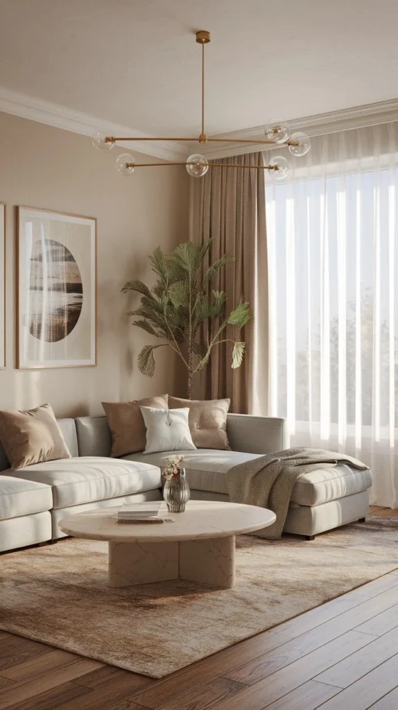 Living Room Strategies: Beige as a Unifying Canvas