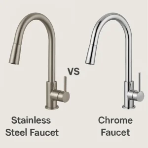 Material Composition and Finish Characteristics in Chrome vs Stainless Steel Kitchen Faucet Selections