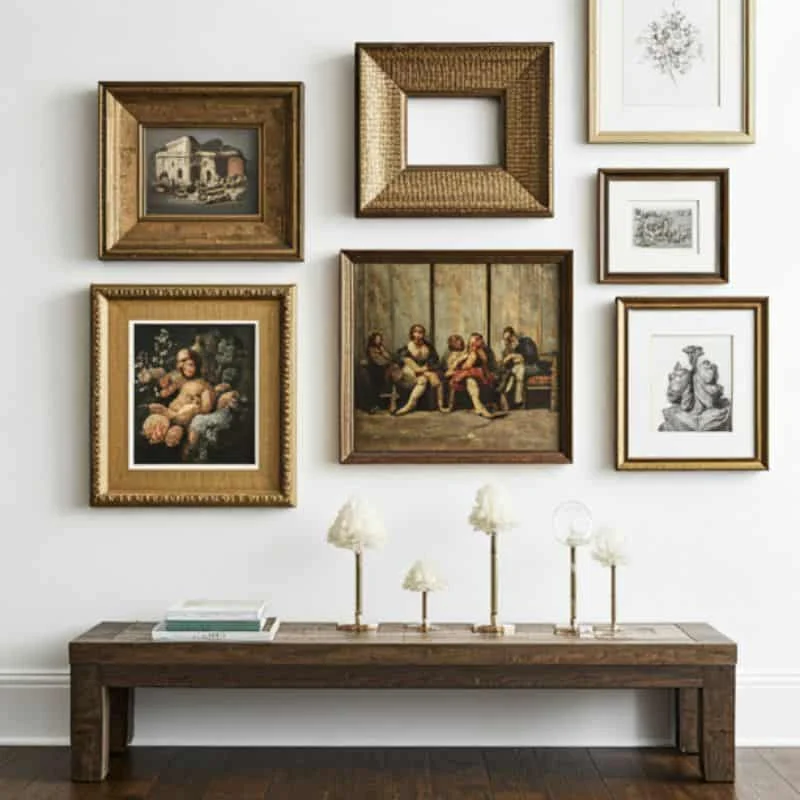 Modern Canvas Wall Art Arrangement Ideas: Mixing Sizes and Orientations