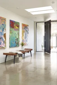 modern entryway wall art ideas: Embrace Oversized Statements