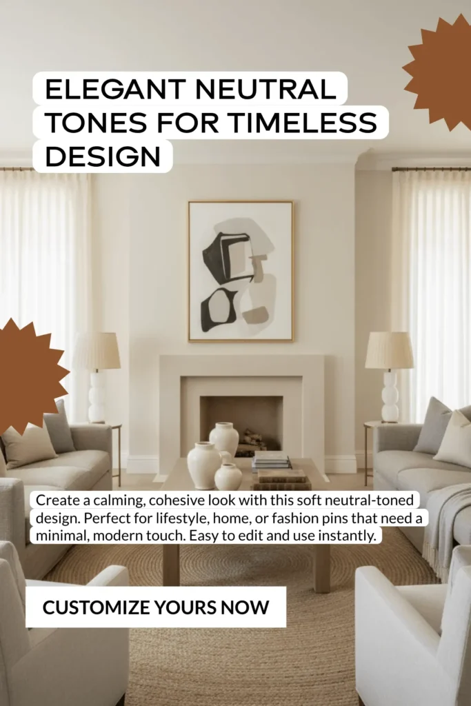Organizational Elements that Complement Neutral Tones