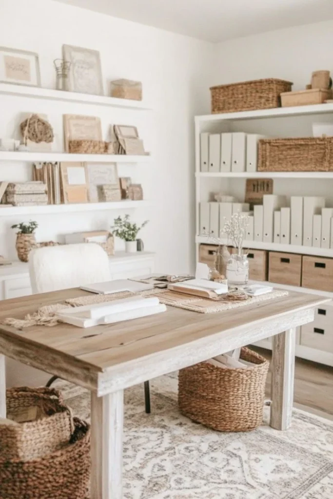Simple Workspace Decoration Ideas: Functional Storage