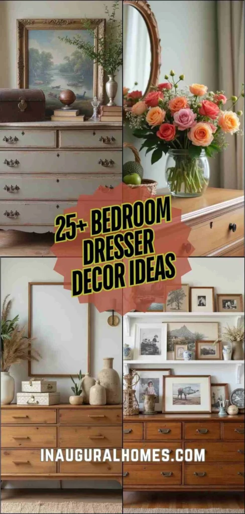 small bedroom dresser décor ideas: Adding Texture and Layering