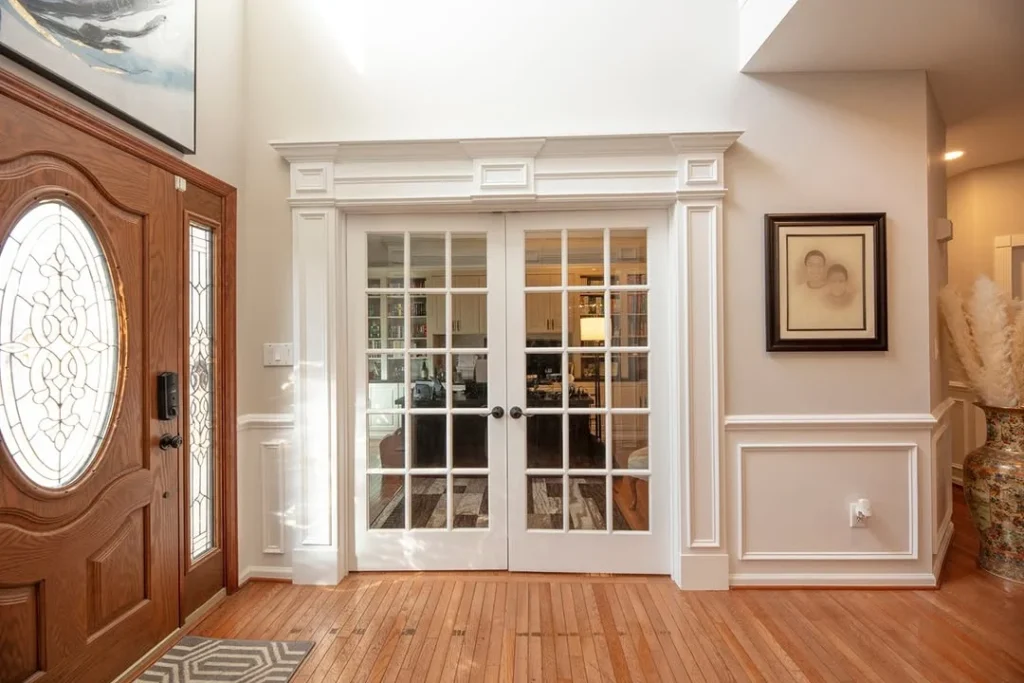 Styling wood trim vs white trim in Different Rooms
