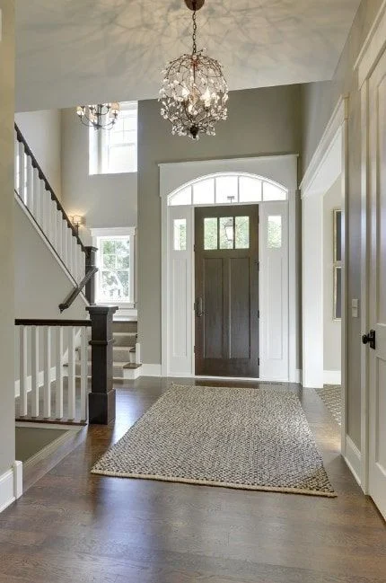 Use light and color to open up the entryway