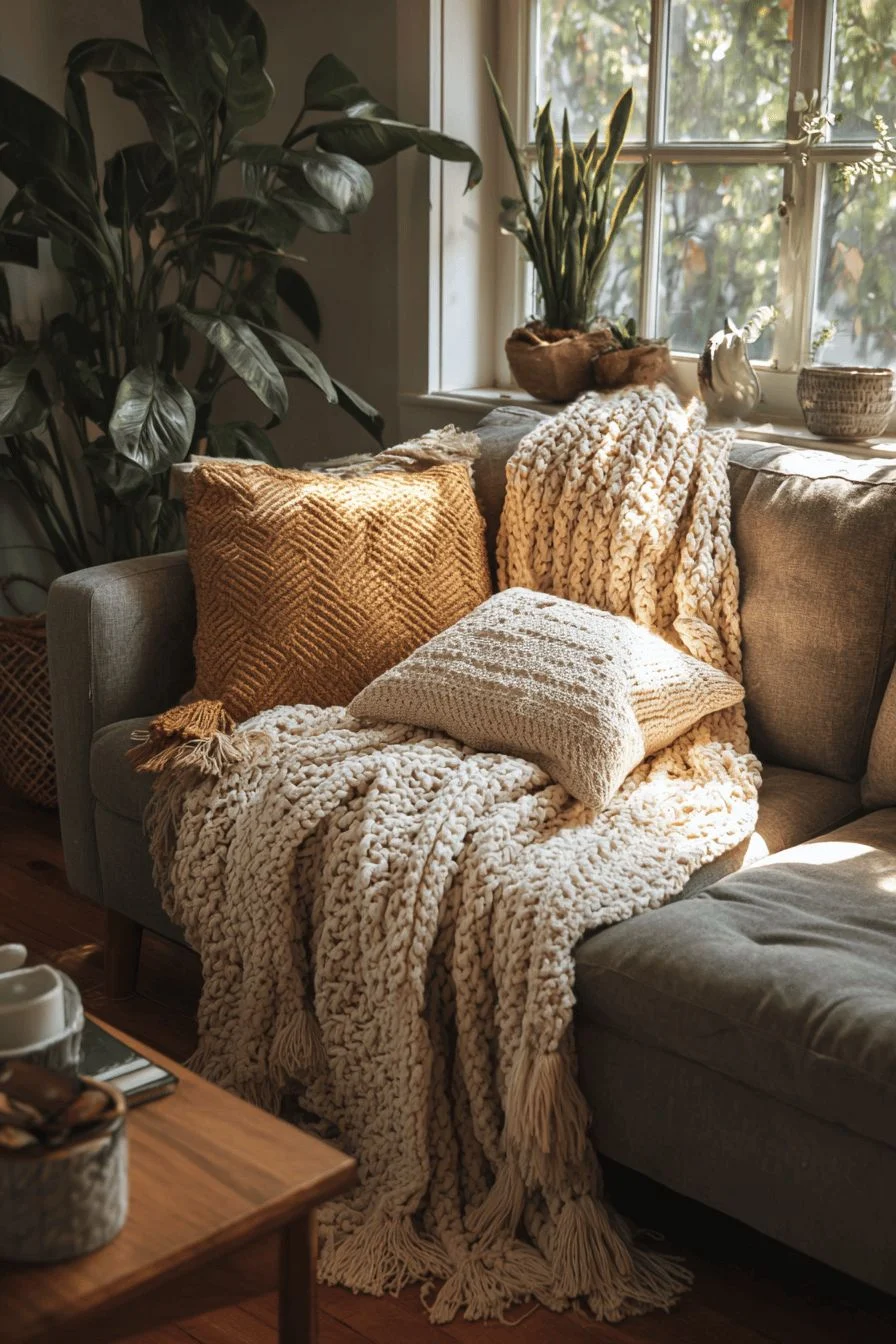 Why Living Room Décor with Soft Throw Blankets Works